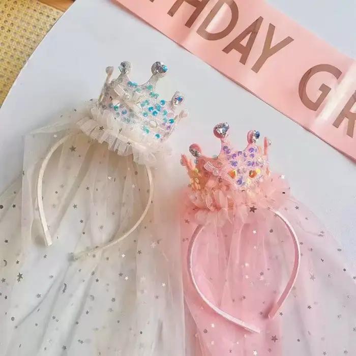 Princezná korunka s tylovým závojom