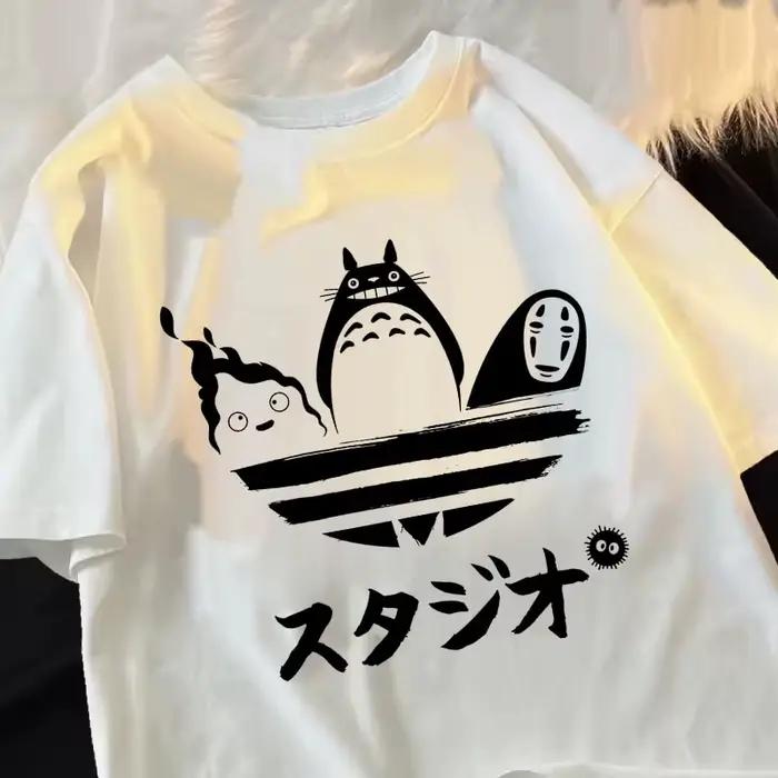 100% japonská bavlna Anime potlač Streetwear Tričká pre ženy