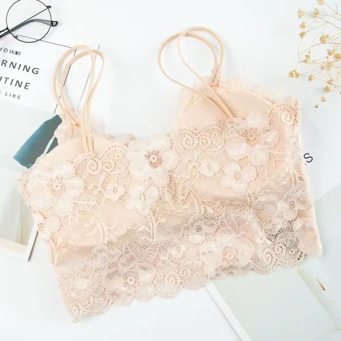 Mode femmes Bralette soutien-gorge femme hauts offre spéciale femme dentelle sangle enveloppé poitrine petit haut nouveaux sous-vêtements soutiens-gorge