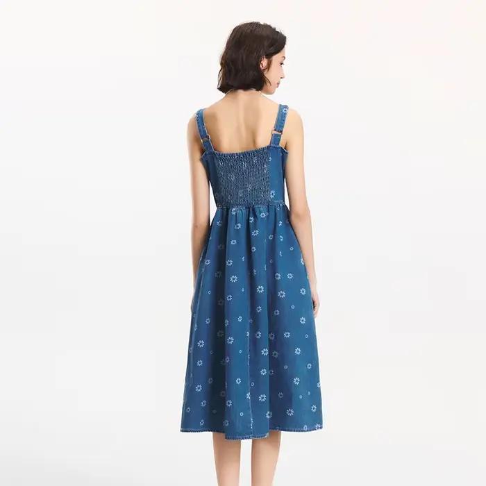 Camisole Semir en coton style préppy pour femmes, motif floral, coupe régulière, sans manches, idéale pour l'été et les journées décontractées