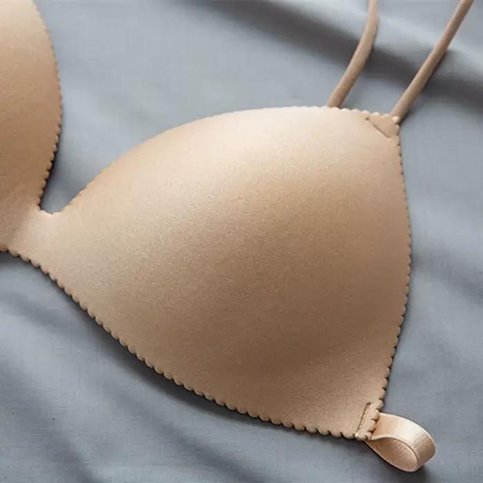 Soutien-gorge français à fines bretelles, lingerie pour filles, sexy, sans couture, une pièce