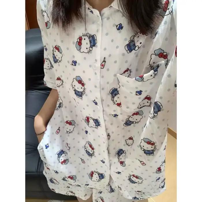 Dvojdielne letné pyžamo Hello Kitty pre ženy