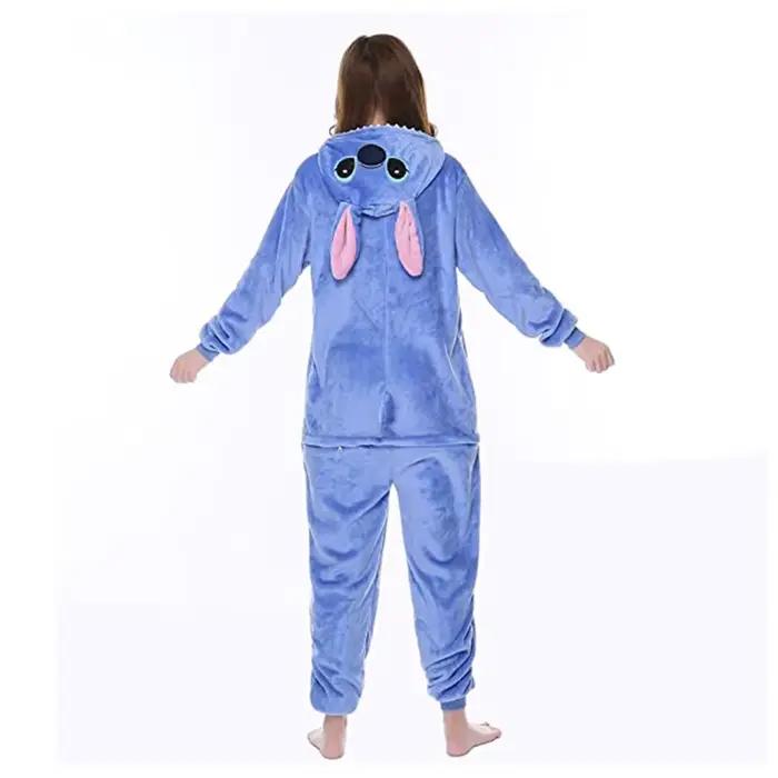 Lilo point Cosplay femmes Costumes combinaison Kigurumi pyjamas point mignon enfant vêtements de nuit à capuche Halloween adultes vêtements