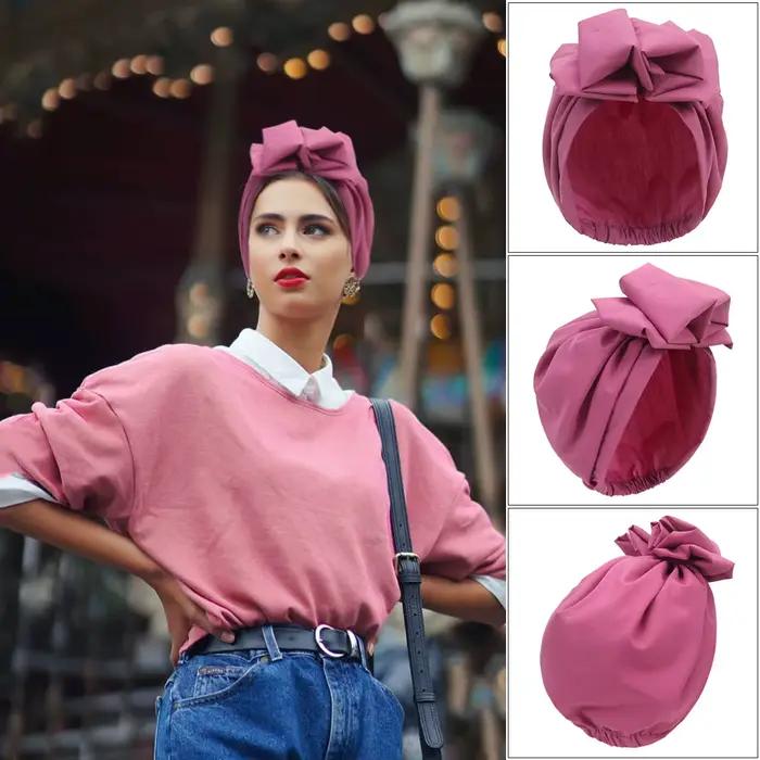Elegantný retro africký turban pre moslimské ženy