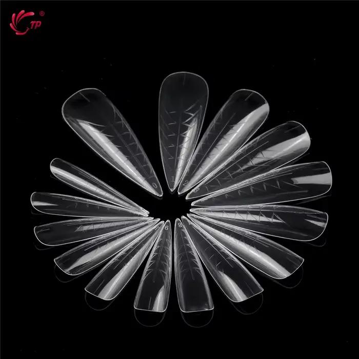 Forme d'ongle stiletto double en acrylique pour ongles artistiques et extensions de qualité professionnelle