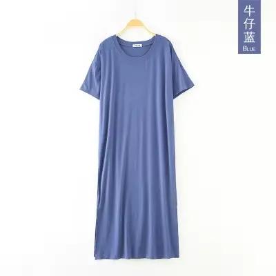 Robe de nuit en coton modal pour femmes, chemise de nuit, chemise de nuit, vêtements de nuit, grande taille, mode estivale, documents pour dames