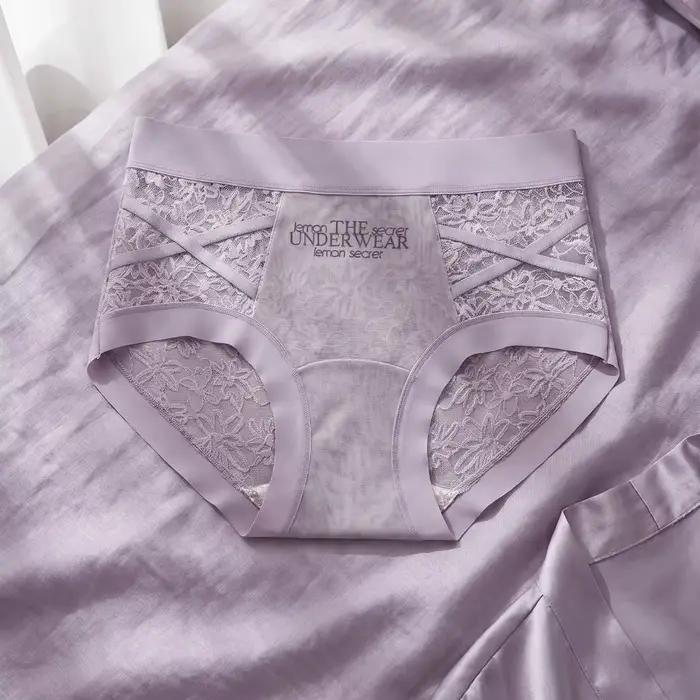 Culottes en dentelle style français, transparentes, patchwork, en satin de soie, taille basse, en maille, sous-vêtements pour femmes, cadeaux