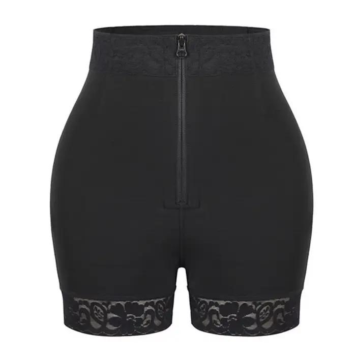 Culotte gainante taille haute post-partum sans couture, contrôle du ventre, rehausseur de fesses, fermeture éclair frontale, amincissante, pour une silhouette sablier