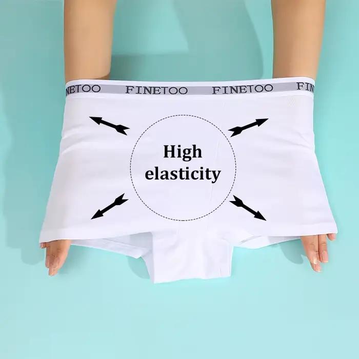 FINETOO sous-vêtements pour femmes pantalons à quatre coins culottes confortables antibactériennes entrejambe culotte respirante sport courte culotte Sexy