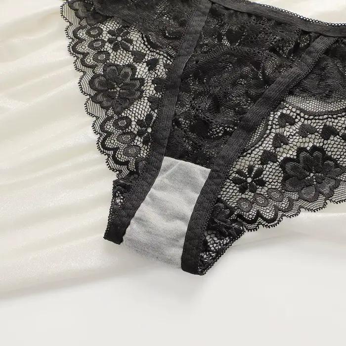 Viomisha ensemble de lingerie Sexy dame Push Up soutiens-gorge ensemble Transparent à armatures florales intime jolie sous-vêtements en dentelle ensemble de culottes