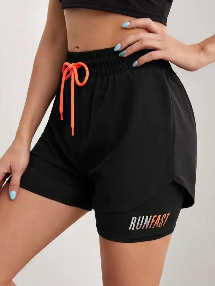 Shorts de course pour femmes avec ceinture haute et tissu élastique à quatre voies pour yoga et entraînement physique occasions spéciales