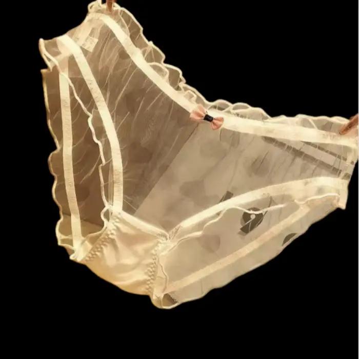 Culotte tricotée Lolita en polyester et coton avec arc élégante pour femmes pour toutes les saisons