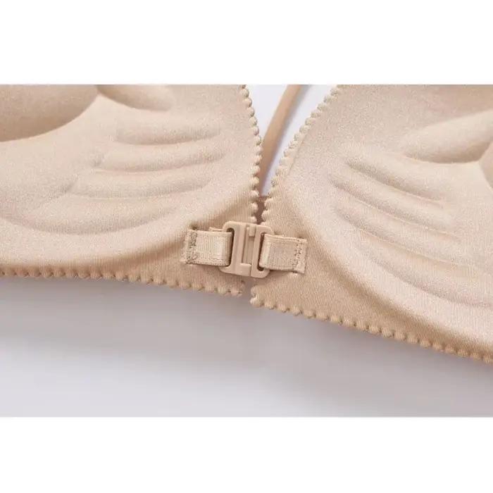 Soutien-gorge sexy pour femme, une pièce, à bretelles croisées, froncé, push-up, avec fermeture avant, enveloppant la poitrine, sans armatures, confortable