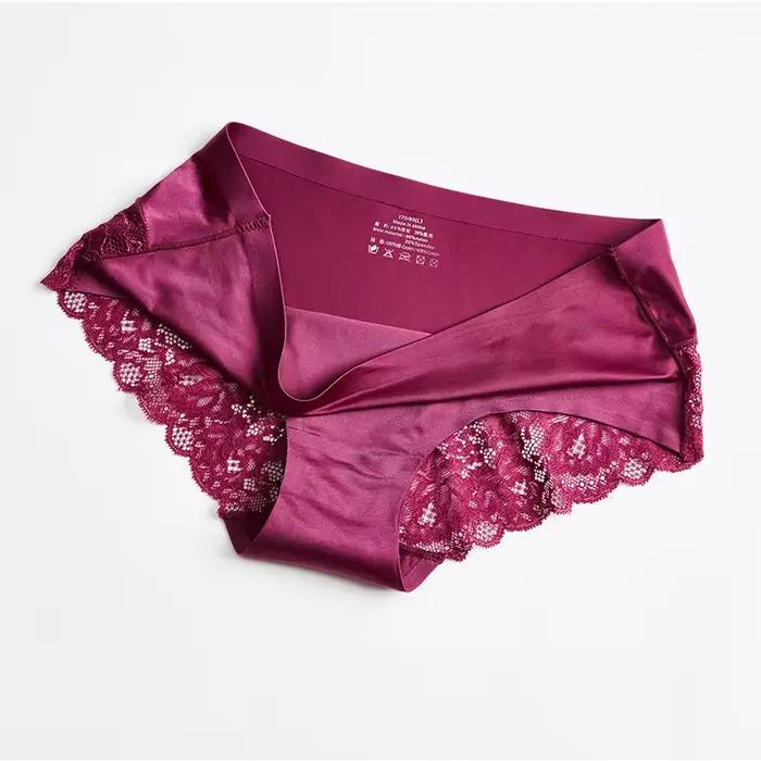 Culotte féminine BANNIROU en nylon et élasthanne sans couture, taille M à XXL, style sexy, couleur noir, bleu, rouge, café, rose, nu, occassions spéciales