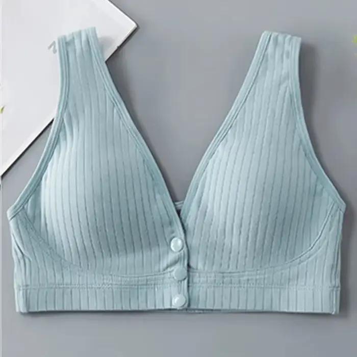 Soutien-gorge d'allaitement en pur coton pour femme, sous-vêtement de maternité, soutien-gorge de grossesse grande taille, bralette push-up, crop top pour femme