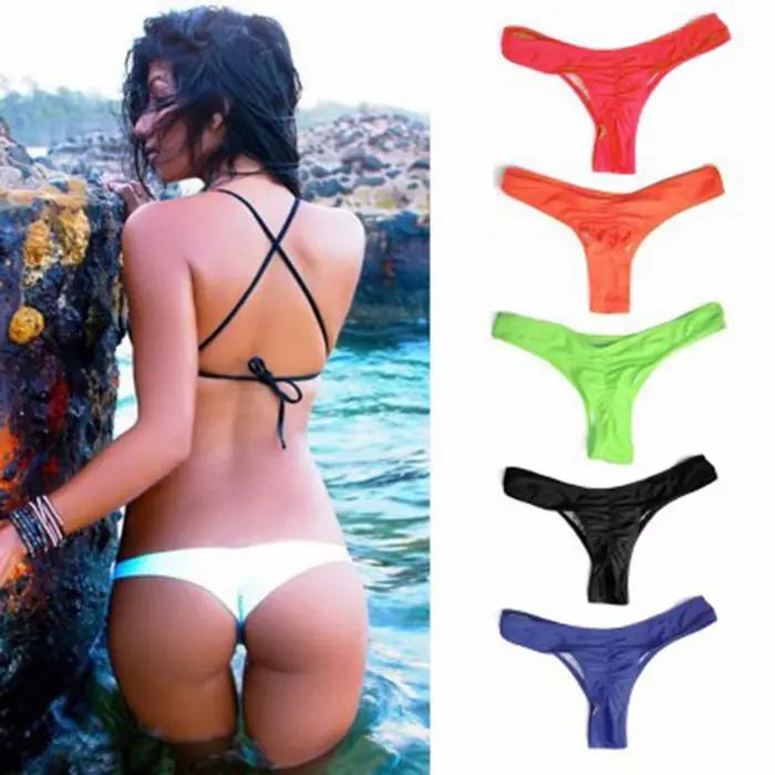 Plisovaný bikini v tvare T
