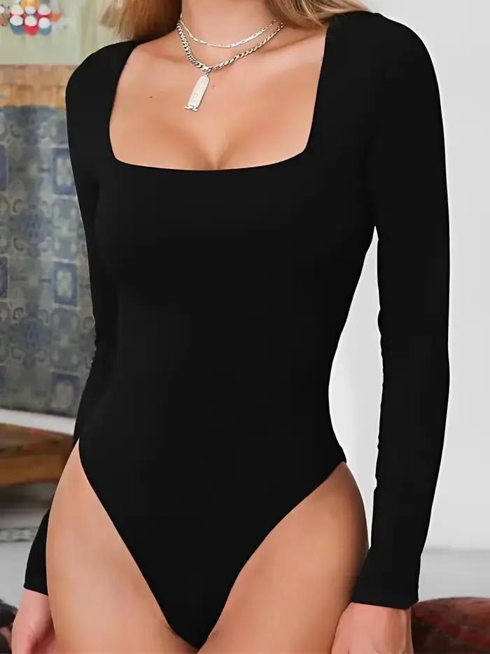 Prispôsobiteľný body s dlhým rukávom pre ženy