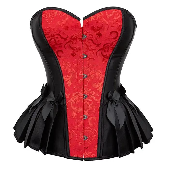 Corset victorien Renaissance Sexy Bustier femmes surbuste Lingerie gothique Vintage Satin Jacquard Corsets Burlesque Costumes
