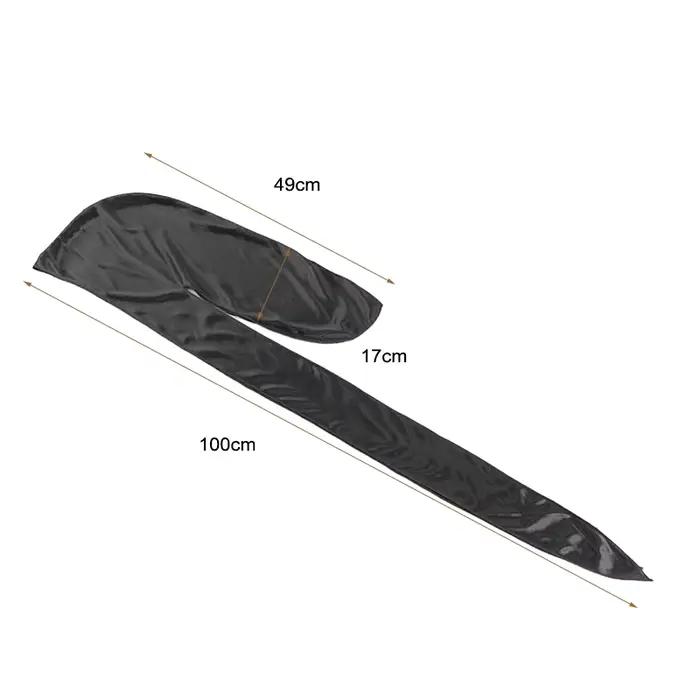 Unisex hodvábny dlhý Durag s dlhým chvostom