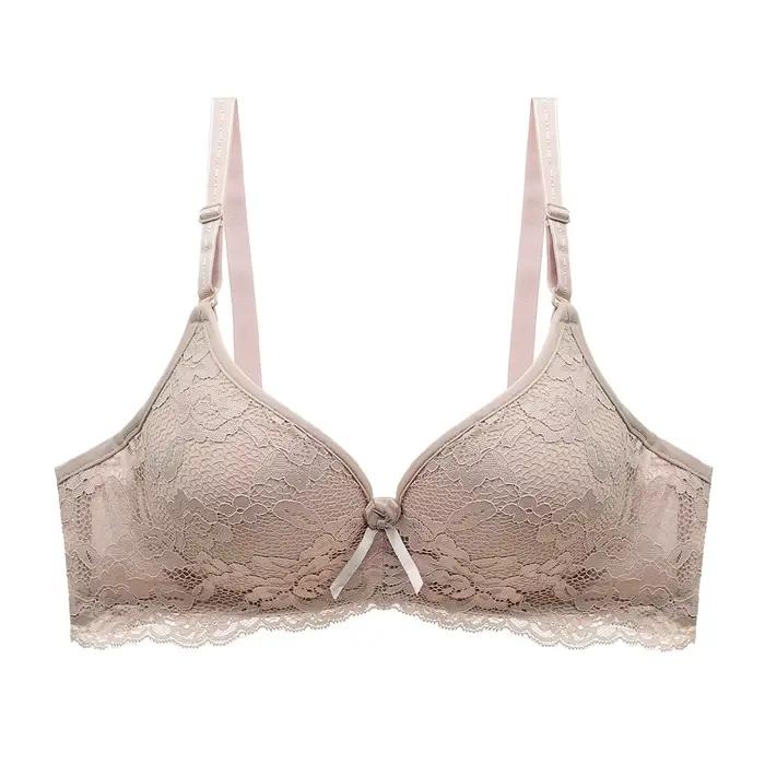 Lager – soutien-gorge en dentelle pour femmes, Lingerie Sexy, à armatures, en coton doublé, Floral, Bralette, grande taille, haut