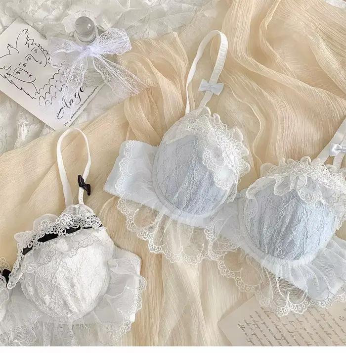 Sexy Lolita podprsenka set pre malé prsia bez drôtu