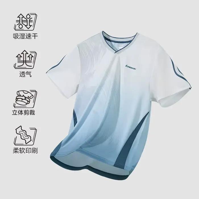 Uniforme sportif haut de gamme pour hommes modèle K1C09-C1790 K1C09-C2790 tricoté séchage rapide compétition tennis badminton occassions spéciales