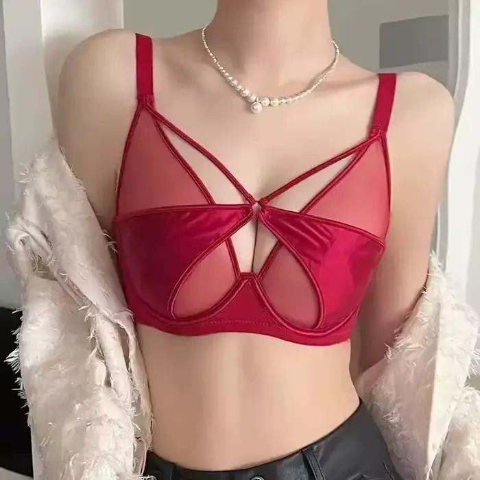 Ailan Centroie Français Sexy Pure Sous-Vêtements Confortables Gros seins, Petit Anti-affaissement et Support supérieur réglable, Soutien-Gorge sans Marques