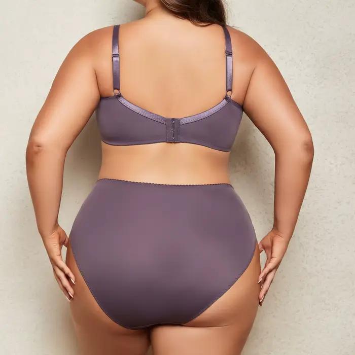 Beauwear 85C-110E Dámska veľká veľkosť spodná bielizeň sada jednofarebná čipka podprsenka a nohavičky s tenkými kosticami bez podšívky