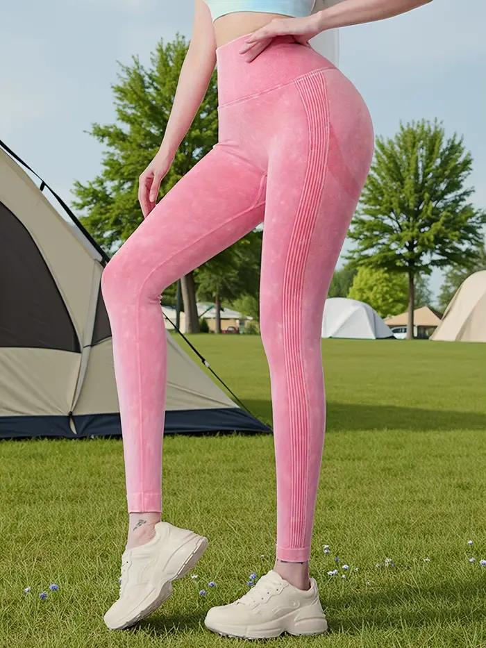 Bezšvové tie-dye legíny pre ženy – Vysoký pás