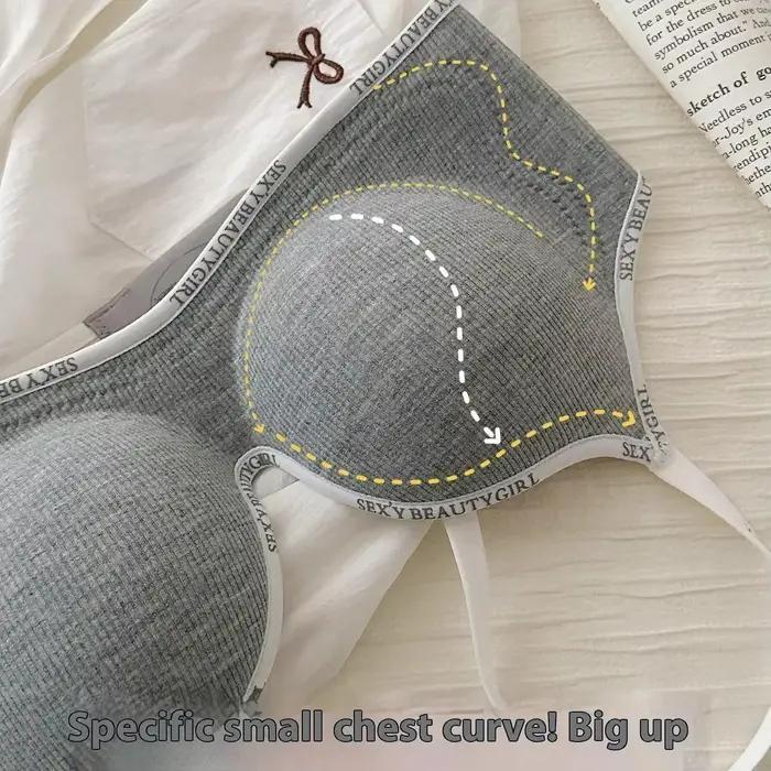 Push-up podprsenka s vypchávkou pre malé prsia – 10 cm hrubá spodná bielizeň s nastaviteľnými ramienkami