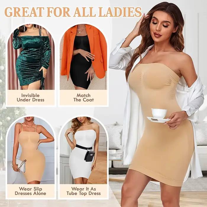 Sous-robe sans bretelles pour femmes, sous-robe, contrôle du ventre, Camisole modelant le corps, Corset Sexy, sous-vêtements amincissants