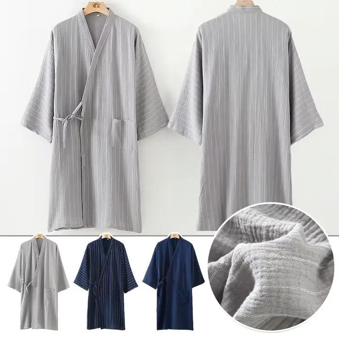 Tradičné japonské samurajské kimono z čistej bavlny pre mužov