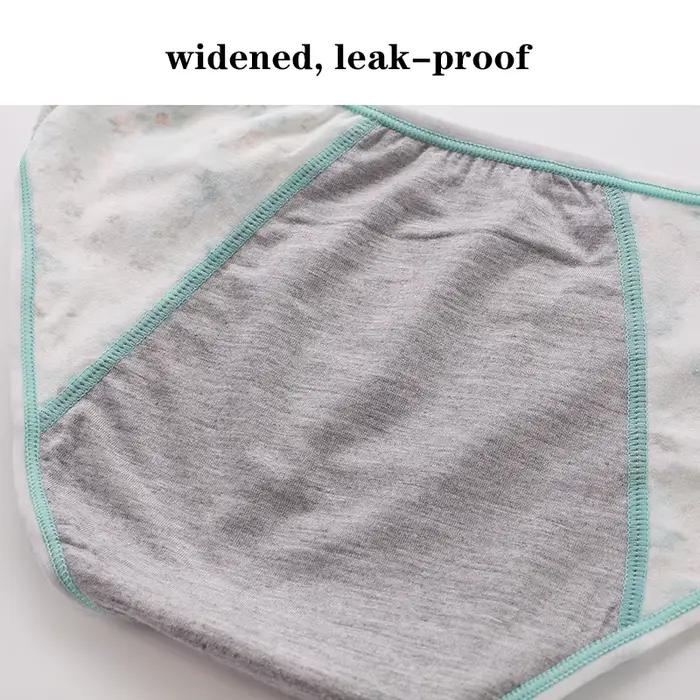 Culottes menstruelles étanches pour femmes, sous-vêtements en coton, culottes menstruelles de dessin animé mignon, caleçons à la mode pour adolescents, lot de 3 pièces