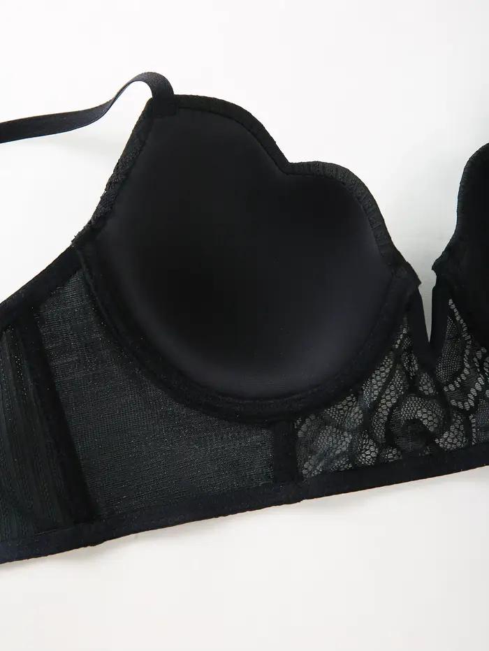 Sexi čipkovaná podprsenka s hlbokým výstrihom pre ženy