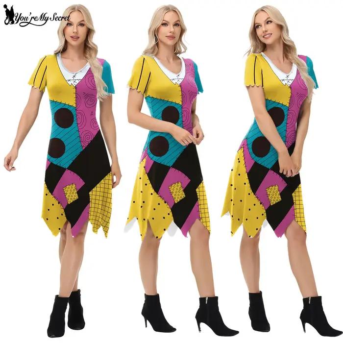 [Ty si moje tajomstvo] Halloween Cosplay párty Sally šaty nočná mora pred Vianocami Anime dievča horor