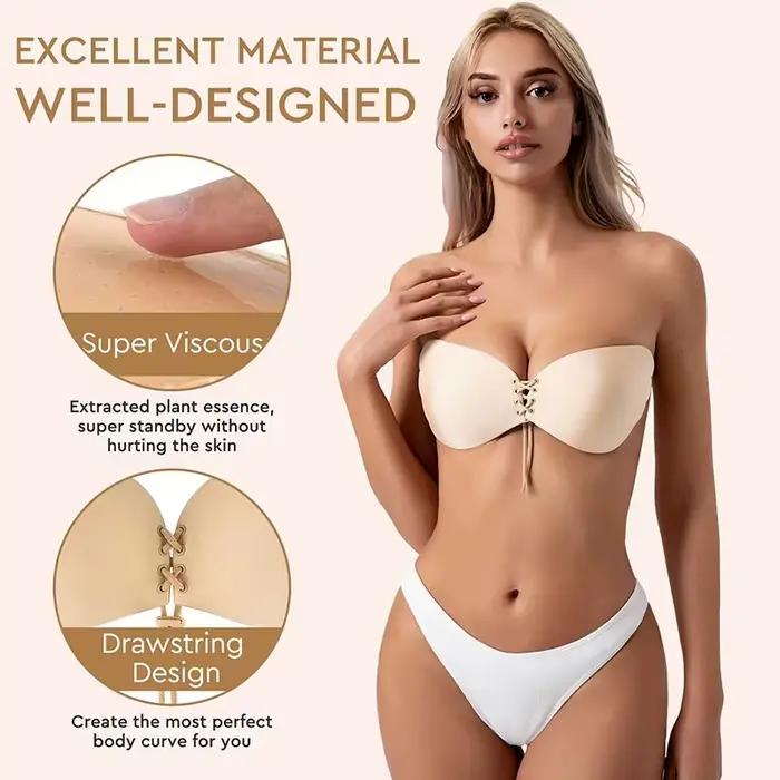 Soutien-gorge invisible adhésif pour femme style sexy sans bretelles pour occasions spéciales mariage soirées galas