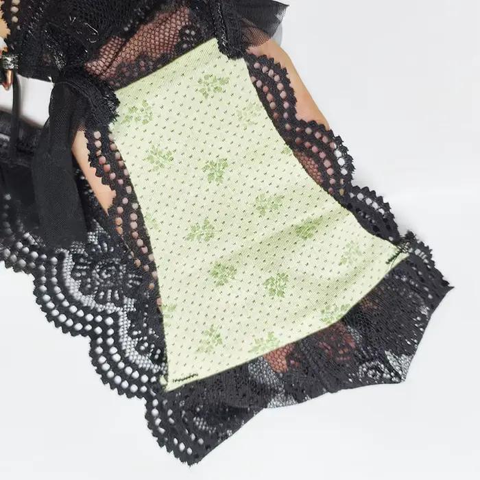 Sous-vêtements en dentelle pour femmes, Sexy, dentelle Pure, ajouré, respirant, taille moyenne, bord Floral, culotte vent Pure Desire pour femmes