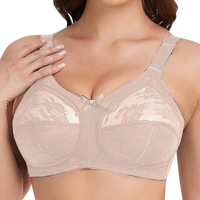 Soutien-gorge grande minimiseur en dentelle pour femmes, grande taille, Sexy, sans doublure, couverture complète, Ultra fin, sans fil, bretelles ajustées, sous-vêtements Sujetador