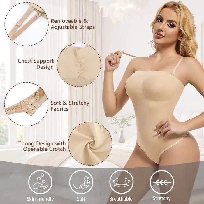 Dámske body na spevnenie brucha Shapewear bez rukávov bez ramienok s holým chrbtom ležérne tielko tangá