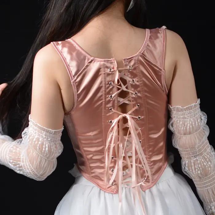 Bustier Overbust vykostený Renesancia pre ženy, korzet Y