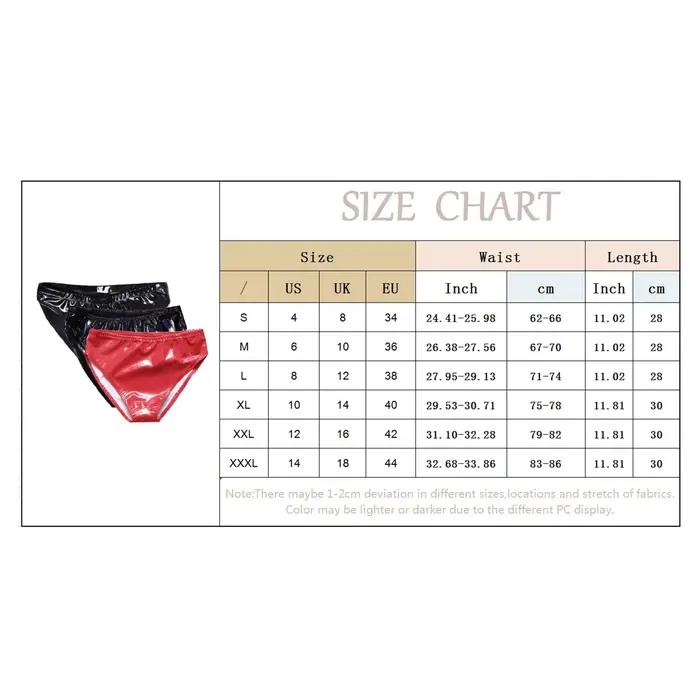Sous-vêtements en cuir verni pour femmes, grande taille, look mouillé, culotte élastique à faible hauteur, sous-vêtements en Latex pour fête dansante