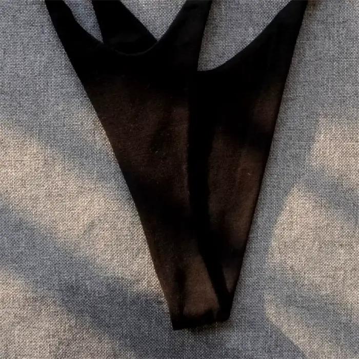 Dámske bavlnené brazílske tangá, sexy spodná bielizeň, jednofarebné, 1/2 kusy