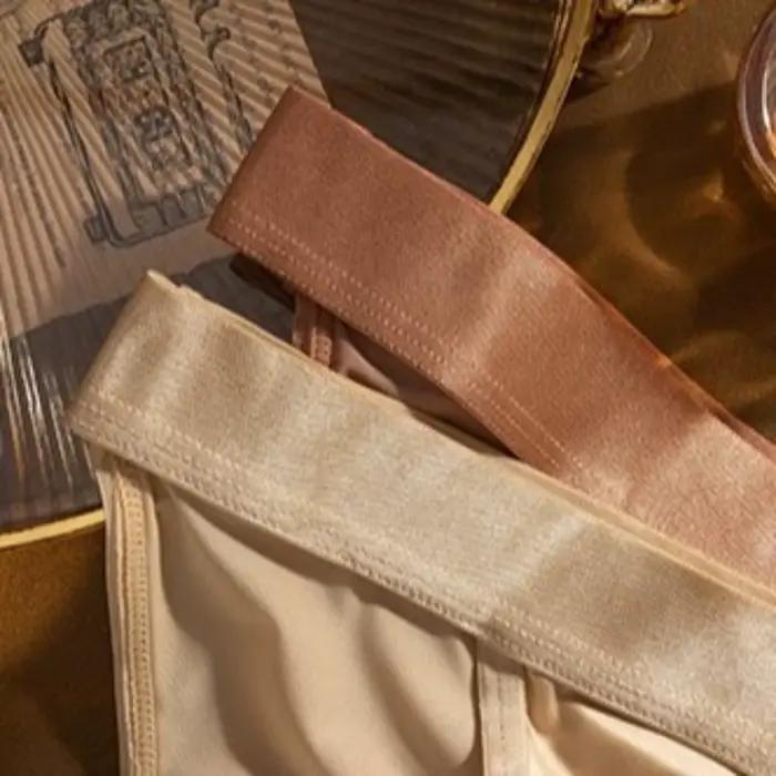 Culottes taille basse en satin de soie, couleur unie, sans couture, en soie glacée, avec entrejambe en coton, sous-vêtements pour femme