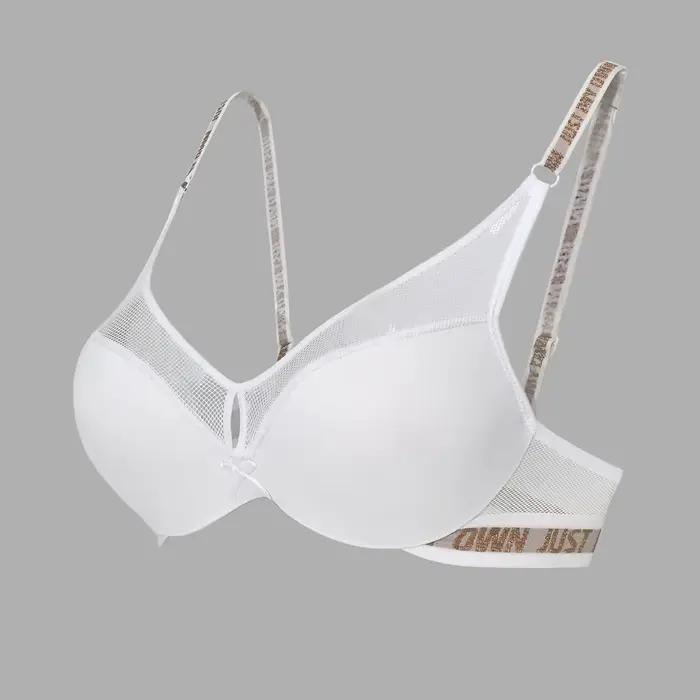 BEAUWEAR - Podprsenka s drôtikmi z priedušnej sieťoviny s písmenom
