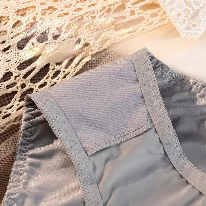 2025 nouvelle culotte de sous-vêtements pour femmes soie Satin taille basse respirant confortable slips string string caleçon Lingeries Sexy