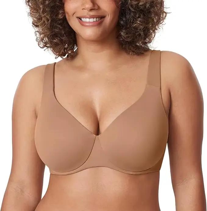 Soutien-gorge polyester minimiseur pour femmes sans couture grandes tailles quotidiennes élégants confortables