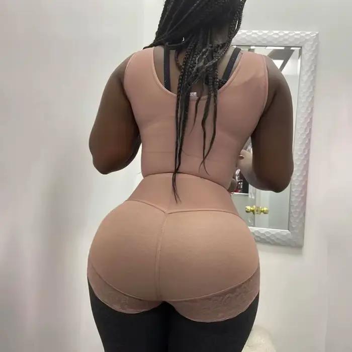 Shapewear colombien Abdomen haute Compression femmes Double Compression vêtement bretelles réglables sablier Figure ceinture