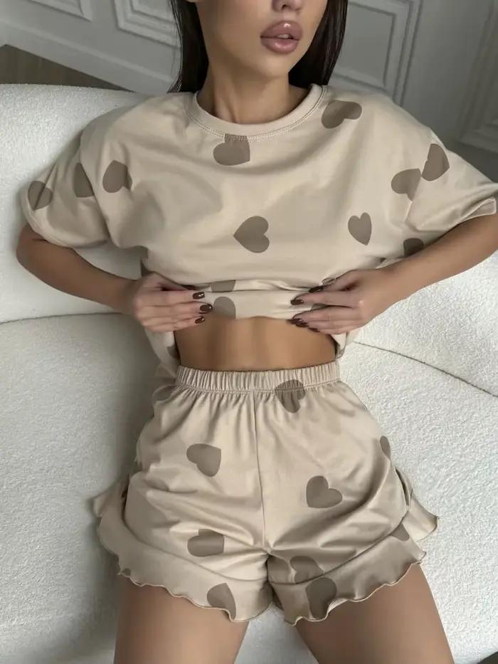 Ensemble de pyjama pour femme, pyjamas d'été pour femme, vêtements de nuit pour femme, ensembles assortis pour femme, pyjamas pour femme