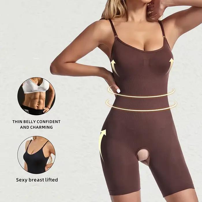 Tenue amincissante sans couture pour femme, costume de batterie, entrejambe ouvert, TUNIControl, corps entier, gaine amincissante, lève-fesses, abdomen Shapers, corset
