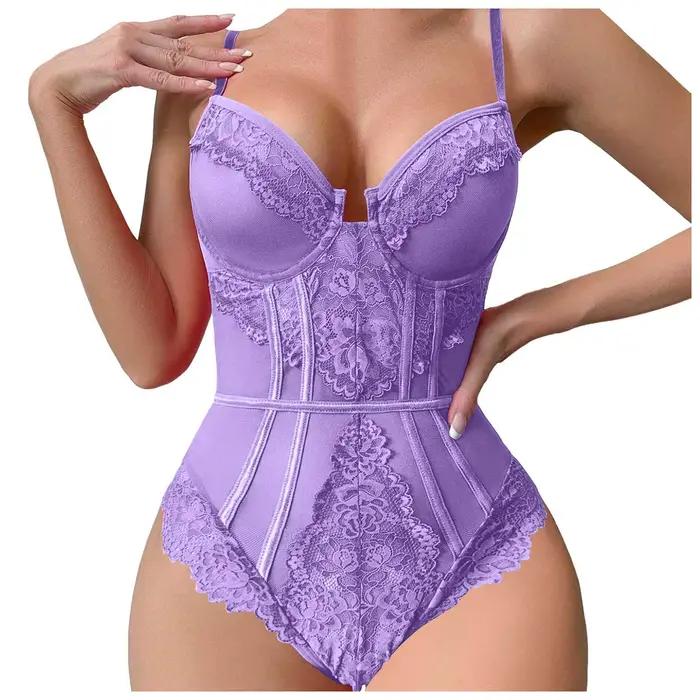 Sexy čipkované body, Priehľadný korzet s ramienkami